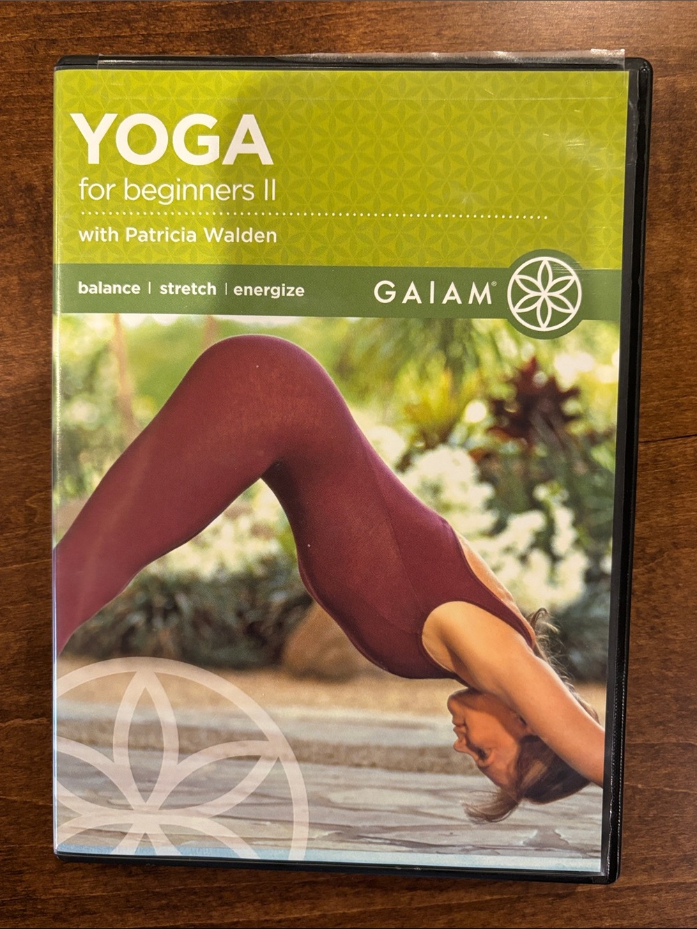 GAIAM Yoga for Beginners II DVD - Burgundy and Green